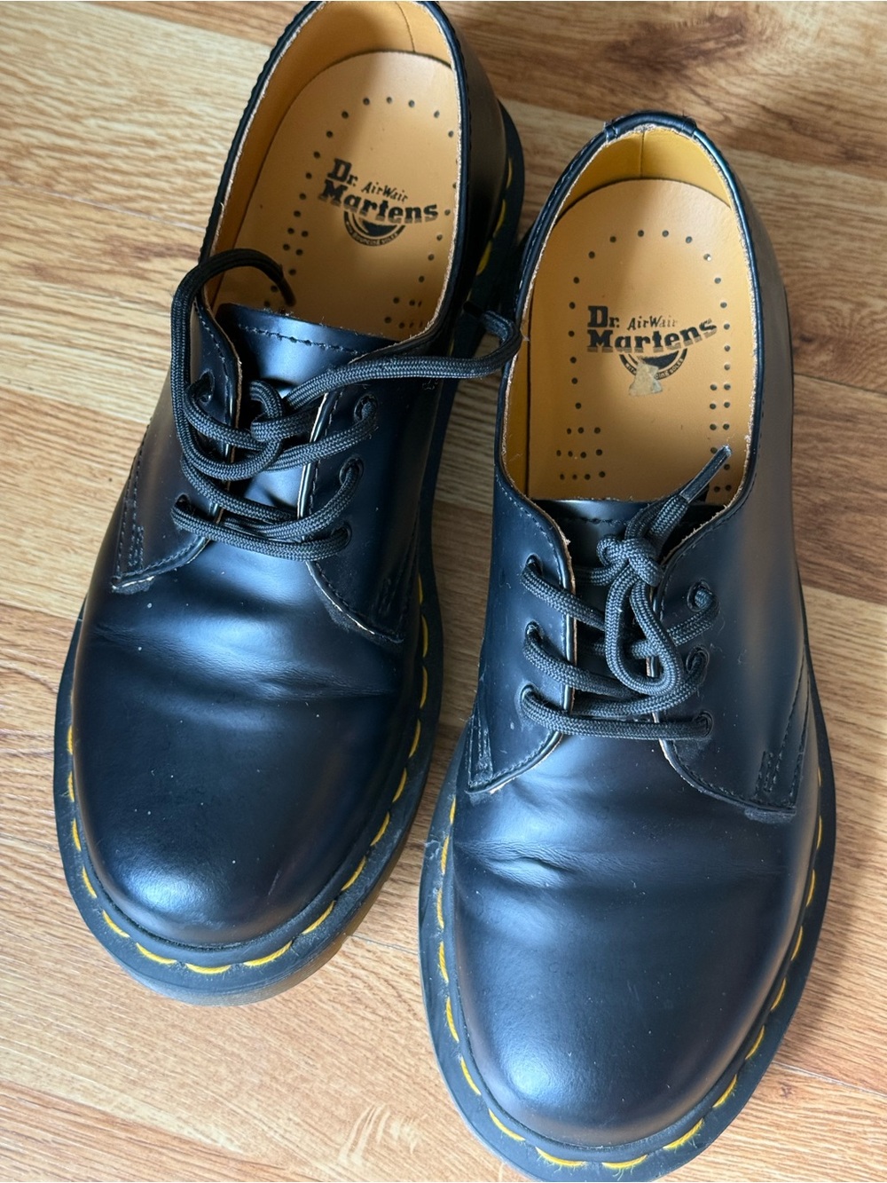 Dr. Martens Men’s 3-Eye Black Leather Shoes